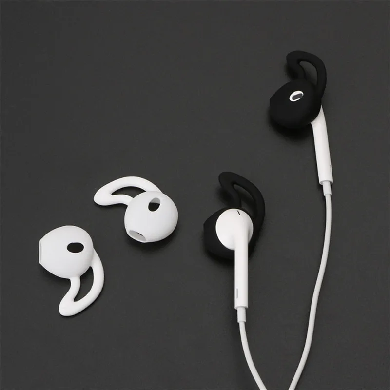 2 шт для Airpods чехол силиконовый Противоскользящий ушной крючок наконечники для наушников колпачки для iPhone Apple наушники амбушюры Earpods наушники