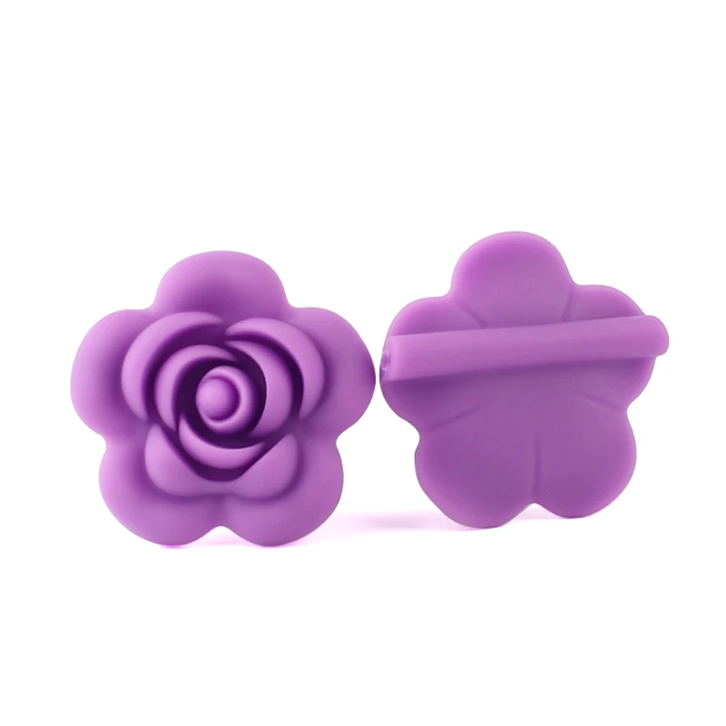 1pcs Medium Purple 1/4/10 шт. розовый Силиконовый бусины 8 Цвета Прорезыватели для зубов Еда Класс ребенка режутся зубы игрушки для соски с цепочкой, Цепочки и ожерелья DIY Аксессуары - Цвет: 1pcs Medium Purple