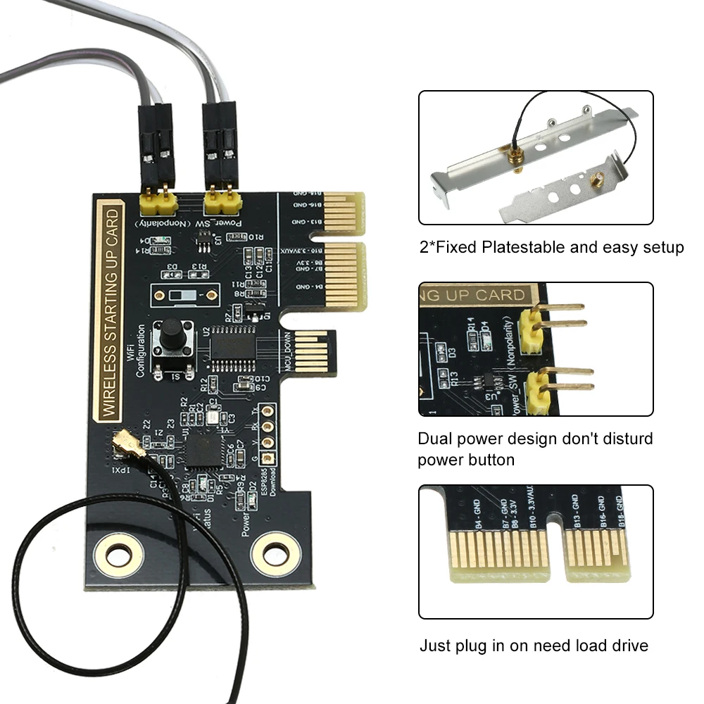 EWeLink Mini PCI e Настольный ПК пульт дистанционного управления карта загрузки Wi Fi