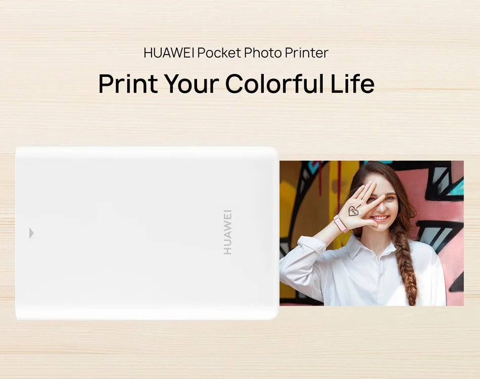 AR принтер 300 точек/дюйм huawei Zink портативный фотопринтер Honor Карманный принтер Bluetooth 4,1 Поддержка DIY поделиться 500 мАч