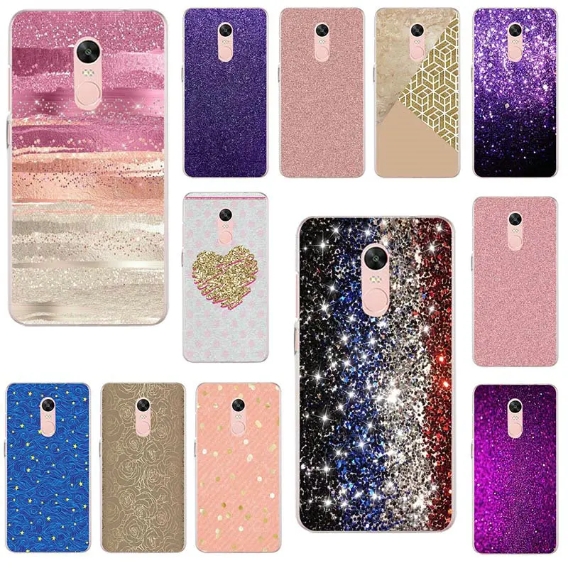 Heart Light Gold Pink Geometric Soft Mobile Phone Accessories for Xiaomi Mi Redmi Note 2 3 3S 4 4X 4A 5 5S 6 8 A1 Pro Plus |