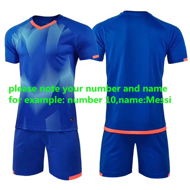 Custom name number Новинка, мужские майки, Футбольная форма survete для мужчин, набор для футбола, для взрослых, персональный футбольный Джерси, набор, De Foot shorts, пользовательское имя, Num - Цвет: Custom name number