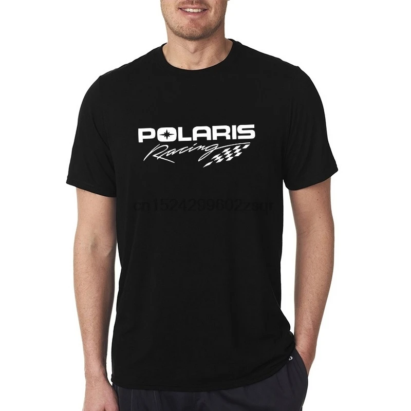 Футболка Polaris Rzr Racing Off Road Atv хлопковая с круглым вырезом и короткими рукавами