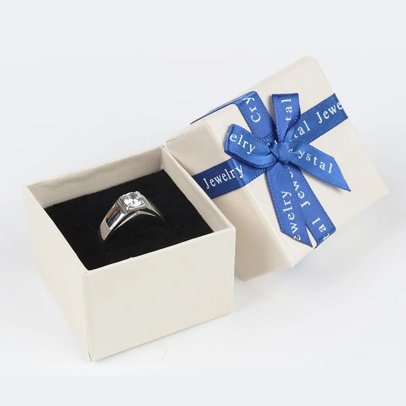 Fashion Jewelry Boxes Red &amp Blue Ribbon Letters Bowknot Gift Box 24pcs/lot Earrings / Ring Packaging Display | Украшения и