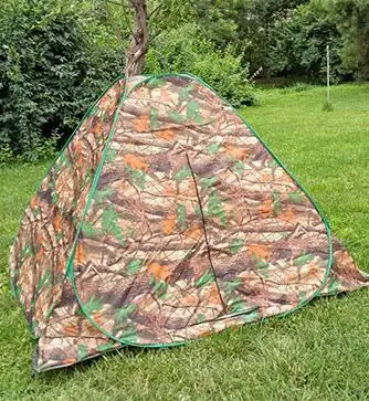 Camouflage Двойная скорость открытый складной счет Навес Открытый Рыбалка водонепроницаемый Зонт Палатка четыре угла кемпинг палатка Кемпинг счет - Цвет: Camouflage
