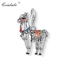 Подвеска женская из серебра 2019 пробы, с альпакой и ламой, весенняя, 925