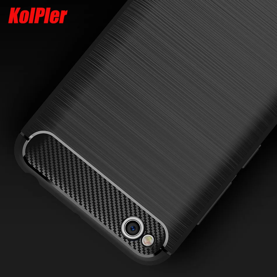 KOLPLER soft cover Case for Xiaomi Redmi 5A Luxury Hybrid Slim Armor Carbon Fiber Silicone Cover Fundas | Мобильные телефоны и