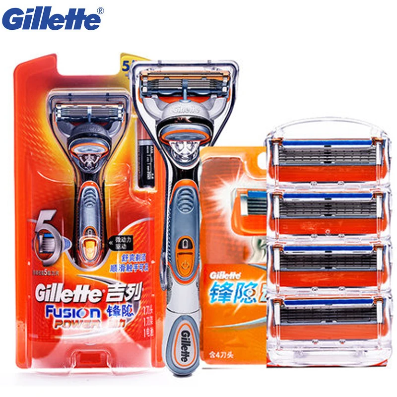 Электрическая бритва Gillette Fusion Безопасные лезвия для бритья 5 лезвий|blades shaving