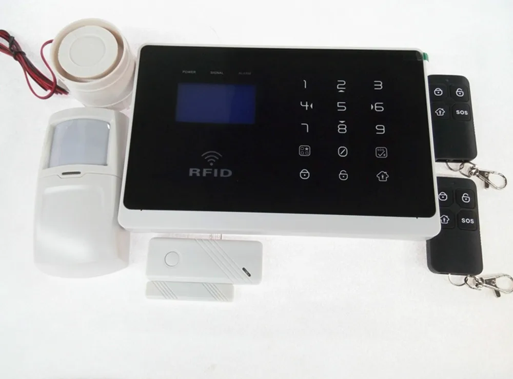 GSM сигнализация с rfid картой и сенсорной клавиатурой|system alarm|system alarm gsmsystem |