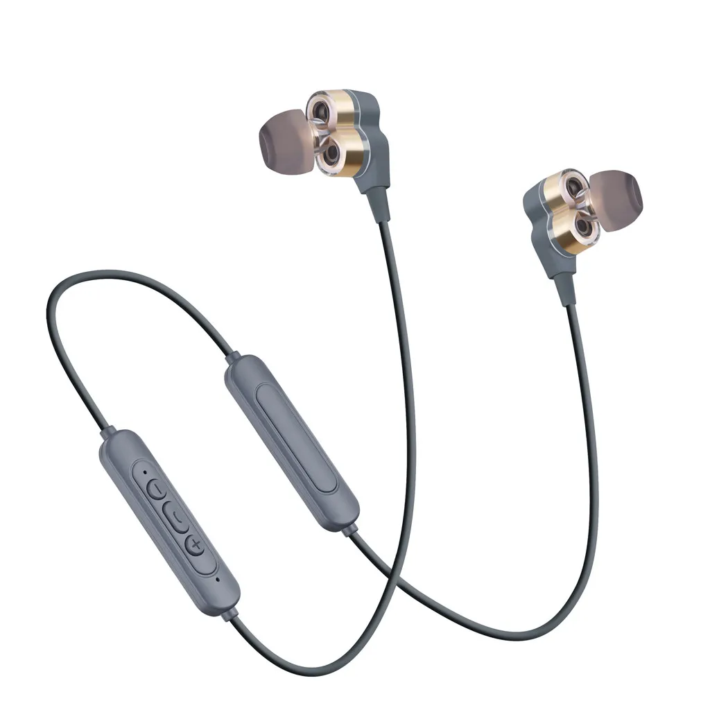 HIFI наушники в ухо стерео мини двойной драйвер спортивная Гарнитура Bluetooth 4 1