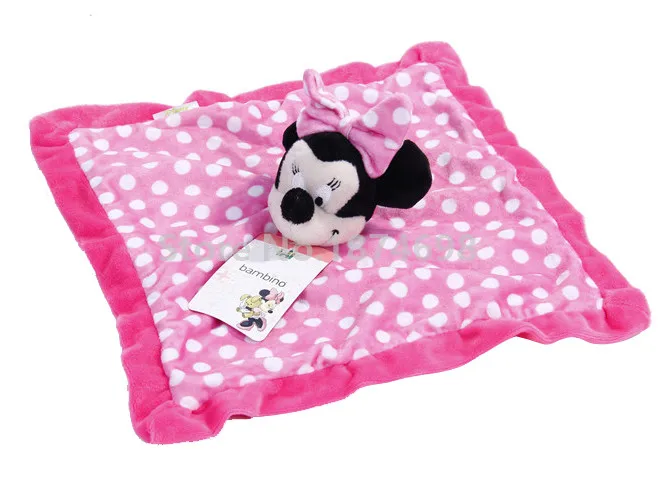 Minnie Новинка; плюшевое одеяло с Микки, Минни, Дейзи, Даком, плюшевой собачкой; одеяло для новорожденных; детское одеяло для девочек и мальчиков; 30*30 см - Цвет: Minnie