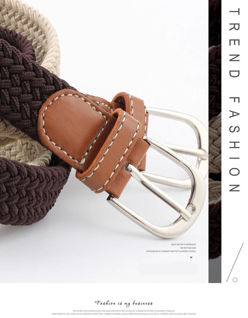 100x2.5cm New black elastic waist belt for women braided belt casual men belts with student belt thin Canvas belt N219