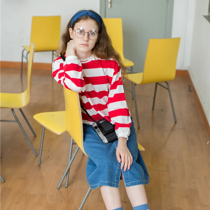 Женская обувь высокого качества Осенние хлопковые футболки с круглым вырезом 4NAOH