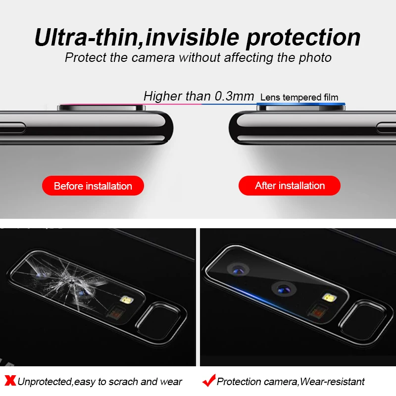 Для Samsung Note 9 стекло прозрачная задняя камера Объектив Закаленное для Galaxy J7 J8 2018 J6