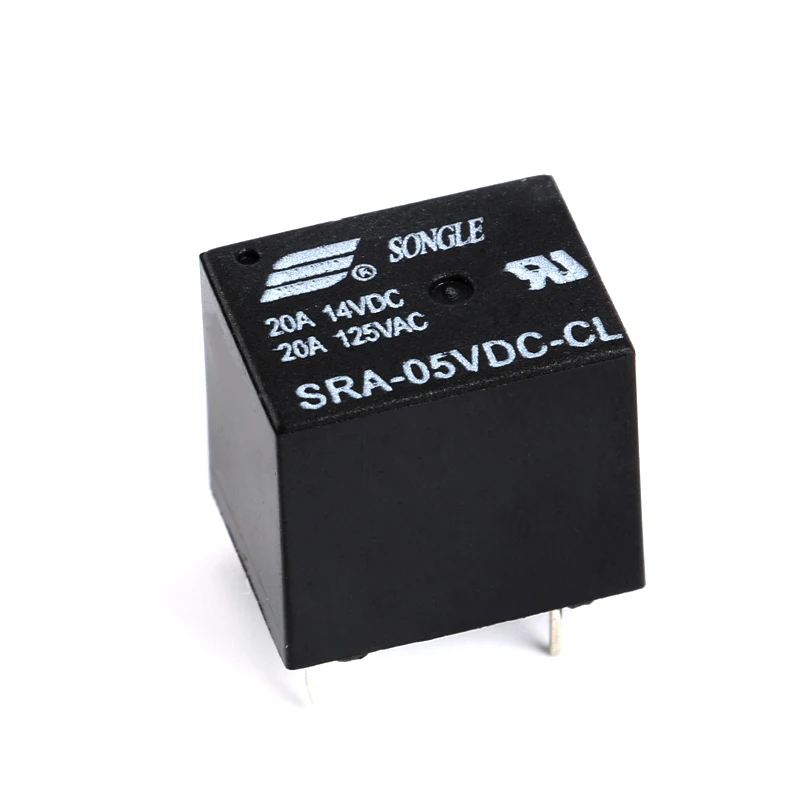 5V 2 шт. реле SRA-05VDC-CL SRA-12VDC-CL SRA-24VDC-CL 5 В, 12 В, 24 В постоянного тока, 20A 125VAC 5PIN T74 DC Мощность реле - Габаритные размеры: 5V