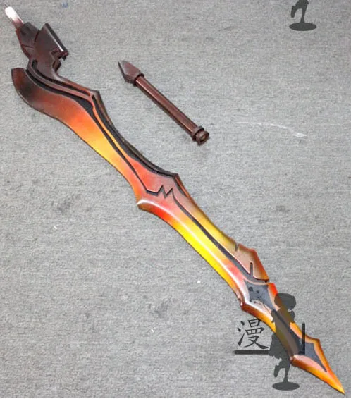 S0194 FATE STAY NIGHT ZERO EXTRA SABRE NERO меч из ПВХ коричневый желтый цвет с нейлоновой оболочкой 56"