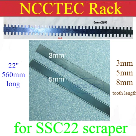 

22'' 560mm long 3mm 5mm 8mm NCCTEC Manganese steel rack for SSC22 scraper for epoxy industrial Self - leveling floor projects