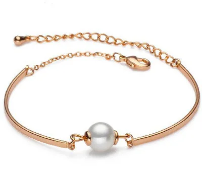 

Rose Gold /Silver Plated 2020 New Arrival Pearl Pendant Bracelet Titanium Steel Jewelry Birthday Gift Free Shipping Not Fade
