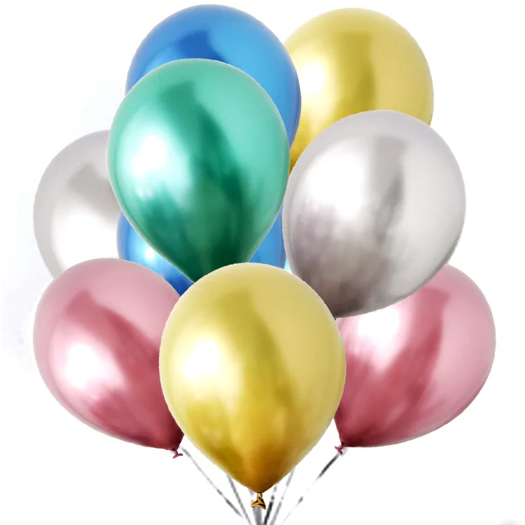 

12-inch metallic balloon Pearlescent texture holiday party wedding room layout heavy metal color round balloon 50pcs/lot