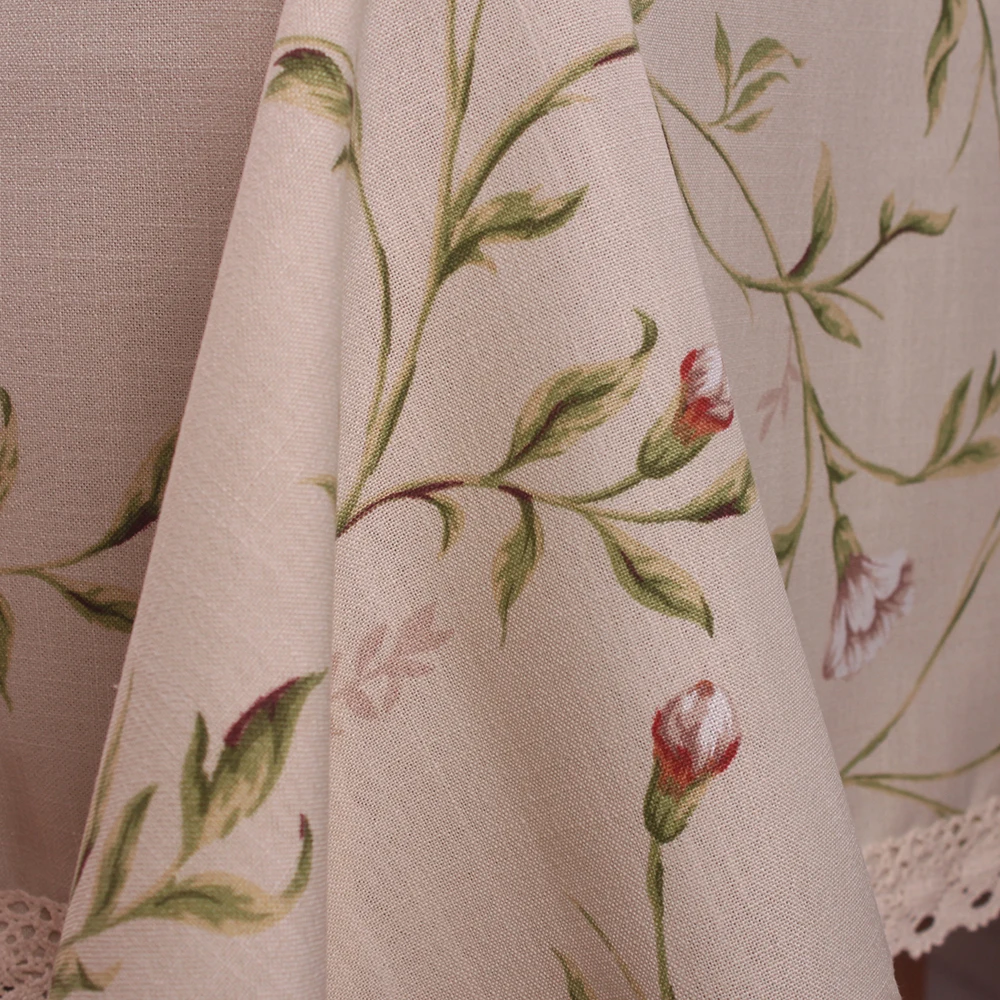 CURCYA бежевый скатерть хлопок льняной ткани Американский пастырской сельской