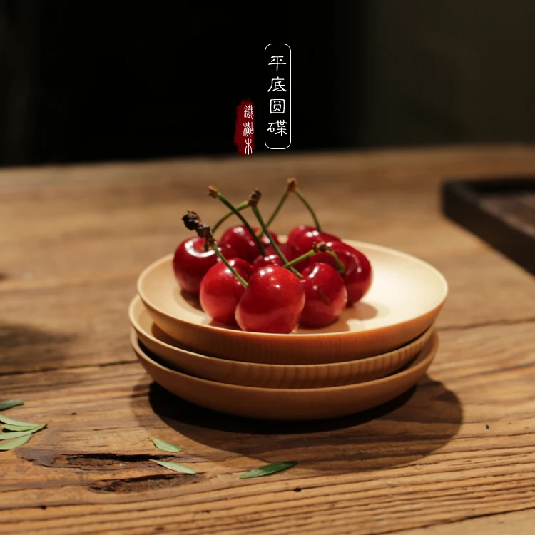 В японском стиле деревянная десертная тарелка/тарелка для закусок/тарелка