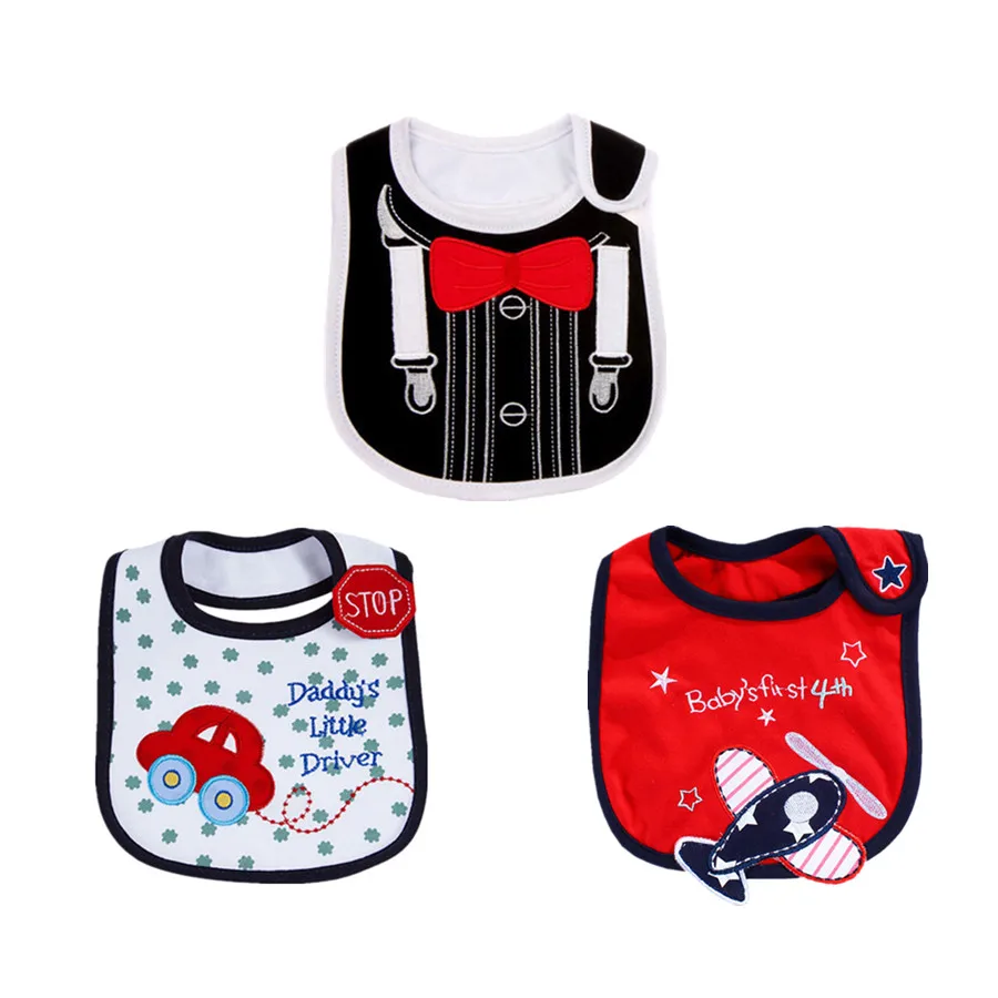 3 шт./партия водонепроницаемые детские нагрудники Милый слюнявчик для младенца