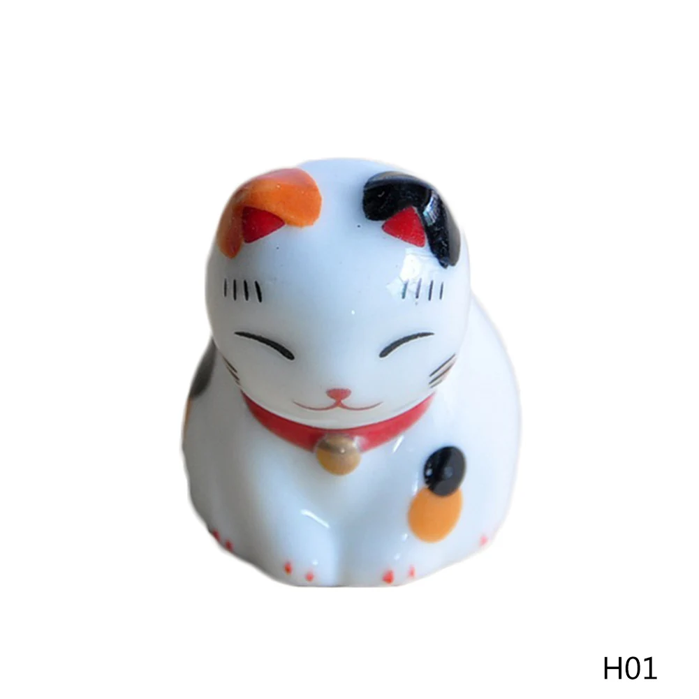 Новинка 1 шт. Lucky Cat керамические Мультяшные палочки для еды отдых Lucky Cat палочки держатель стойки японский Дом Кухня украшения для гостиницы - Цвет: H01