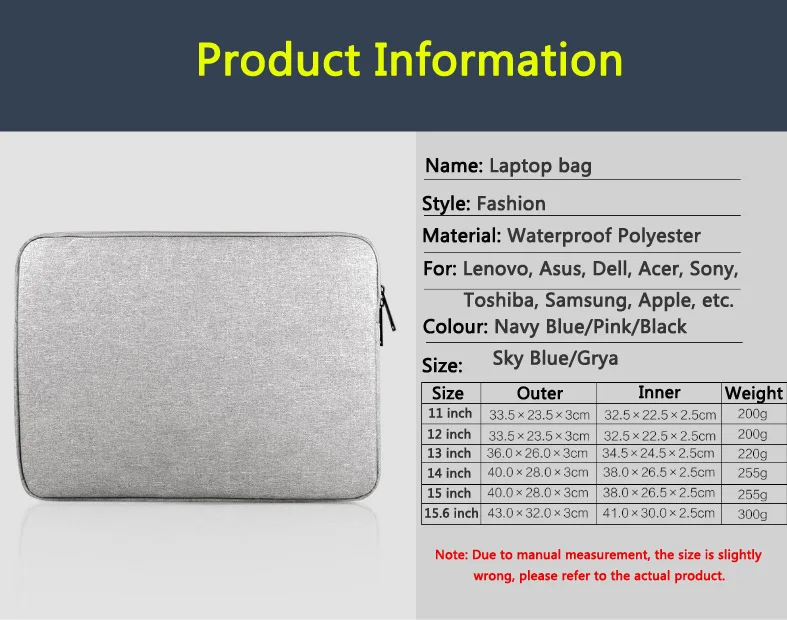 Новые водонепроницаемые сумки для ноутбука, чехол для ноутбука lenovo Macbook air 11 12 13 14 15 15,6 дюймов, чехол retina Pro 13,", сумка на молнии