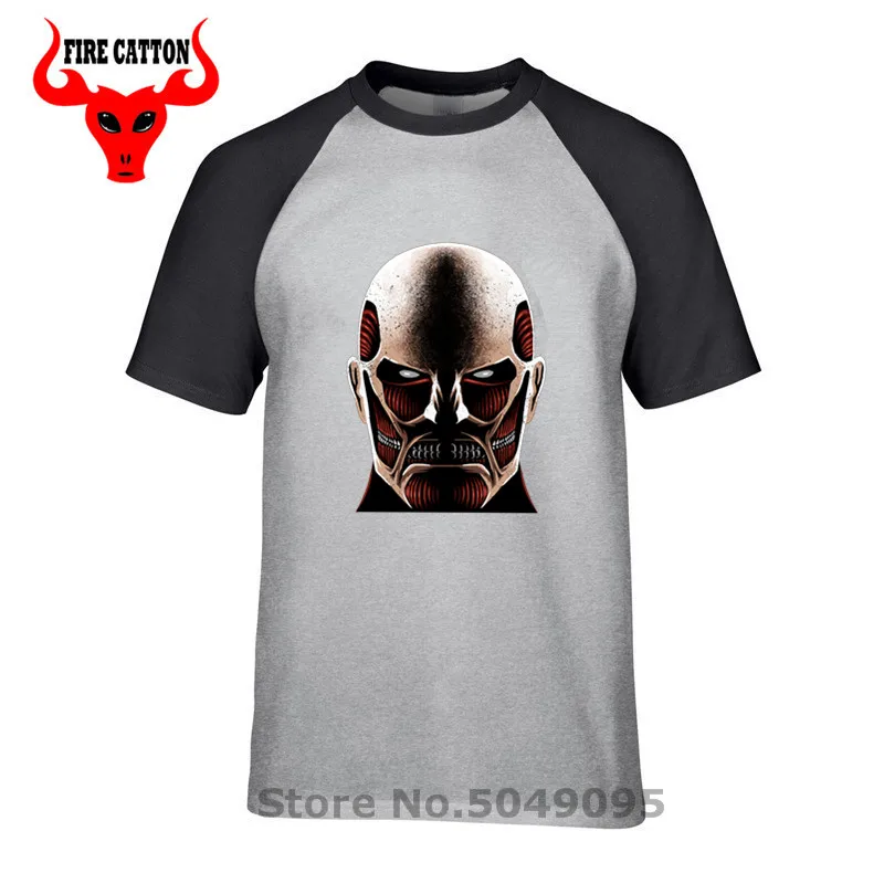 Новая футболка с героями мультфильмов атака на Титанов Мужская Манга гигантский