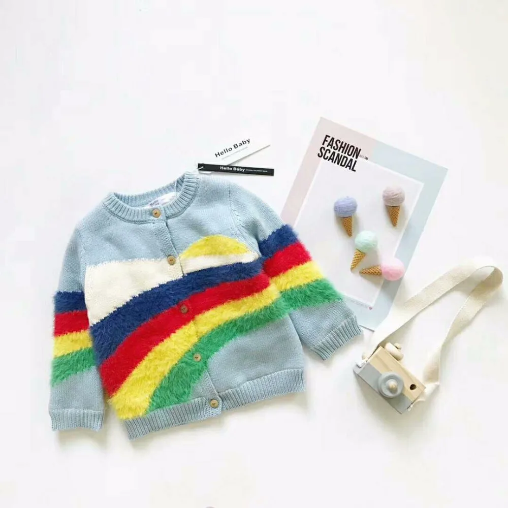 Осенне-зимняя одежда для мальчиков; Одежда для девочек; Детские свитера с овечкой; Рождественская одежда для детей; Одежда для мальчиков с радугой; Одежда для девочек