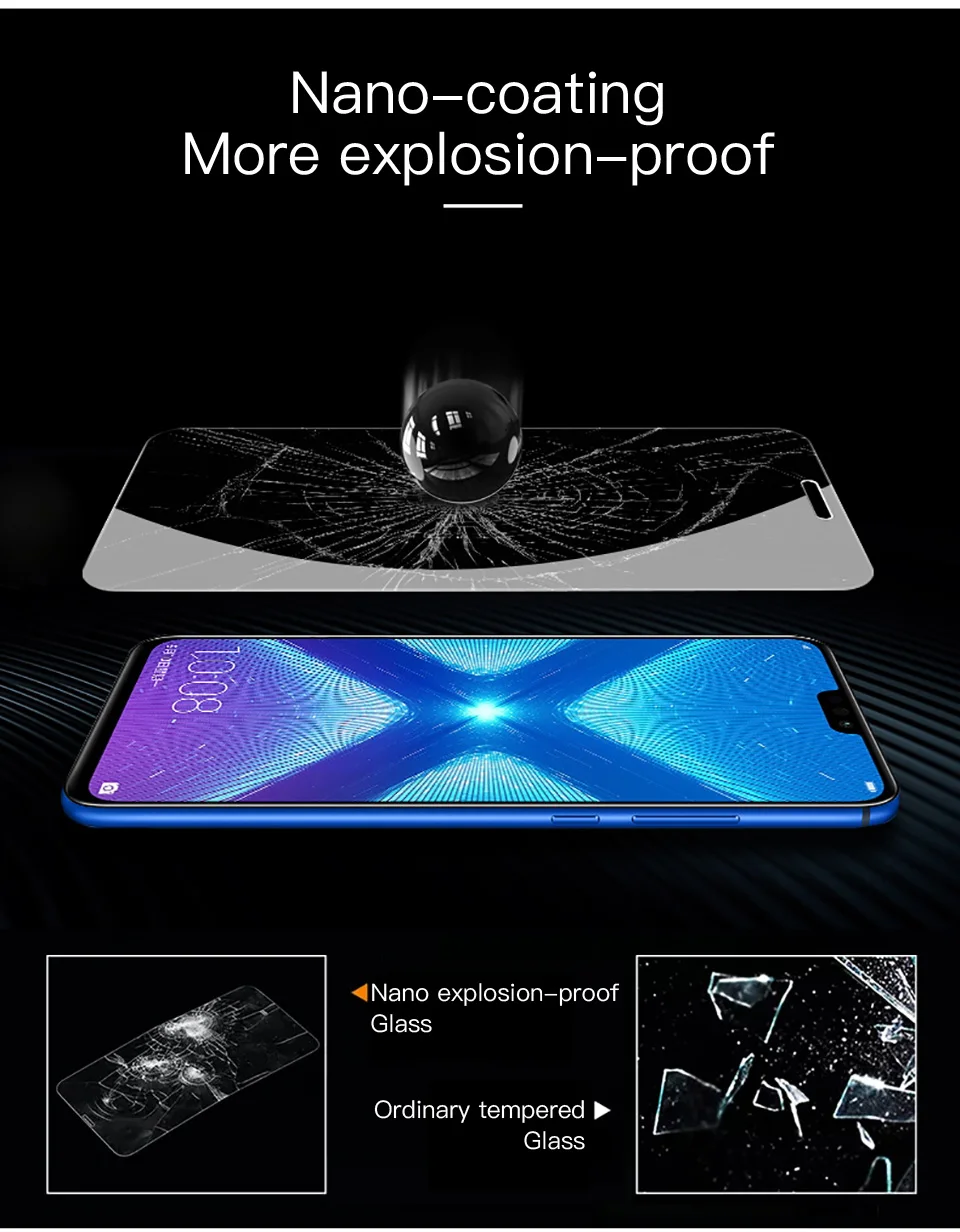 PZOZ закаленное стекло для huawei honor 8X Max 10 8 9 lite V10 V8 V9 Play 9i защита экрана телефона прозрачная 9H HD пленка