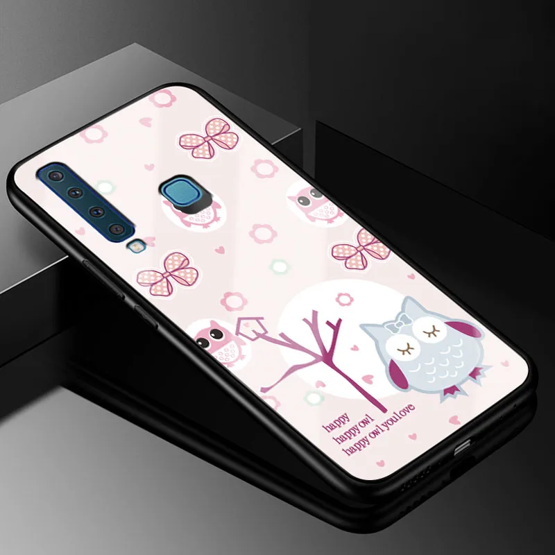 A 6,3 A9S для samsung A9 чехол стеклянный жесткий чехол для телефона чехол для samsung Galaxy A9 чехол A 9 9A мягкий силиконовый бампер