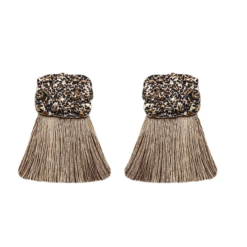 JOUVAL новые женские богемные эффектные серьги с кисточками и бахромой квадратные