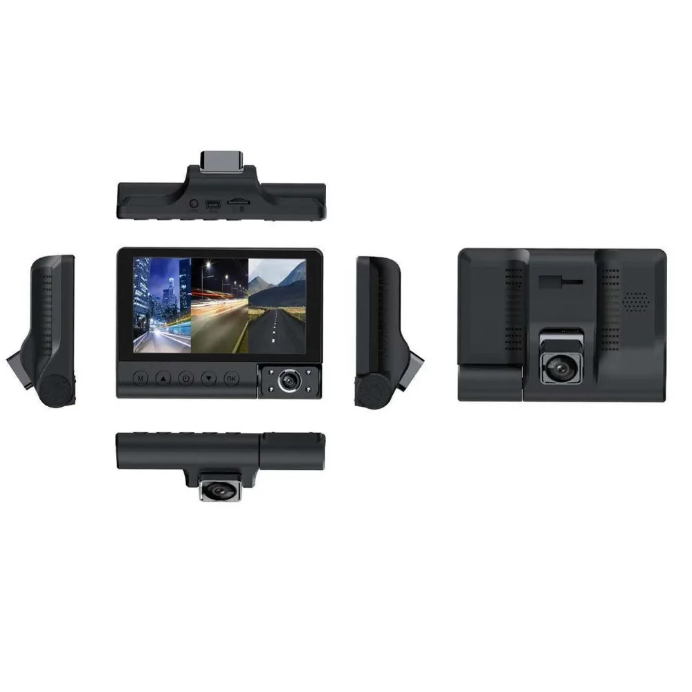 Видеорегистратор 4 дюйма ips lcd Full HD 1080 P Автомобильный видеорегистратор Передняя и