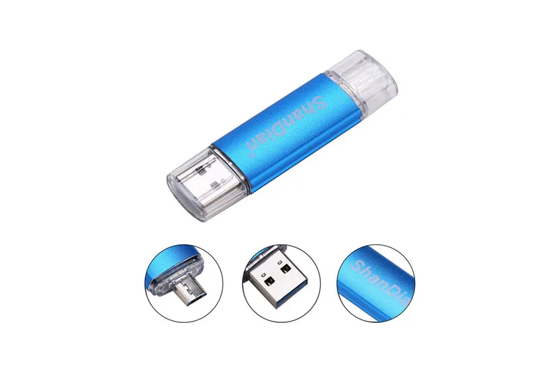 SHANDIAN USB 3,0 быстрая скорость OTG флеш-накопитель 64 Гб металлический USB флеш-накопитель 128 ГБ 32 ГБ 16 ГБ 8 ГБ двойное использование Флешка флеш-накопитель
