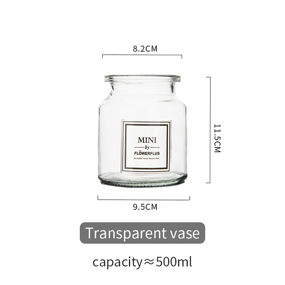white MDZF SWEETHOME стеклянная ваза прозрачная Цветочная композиция изделия из стекла креативная декоративная ваза - Цвет: white