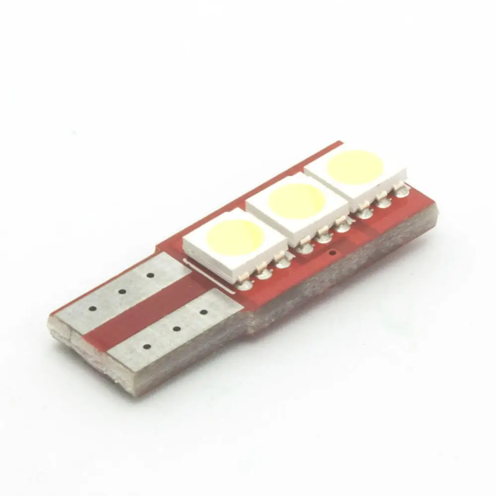 2 шт. T10 W5W 194 авто светодиодный 3 SMD 5050 лампы номерного знака Купол для чтения двери