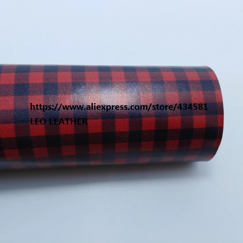 3PCS A4 SIZE Faux Leather Fabric Printed TARTAN PLAIDS GRIDS PU Sewing for Christmas 5S03A | Дом и сад