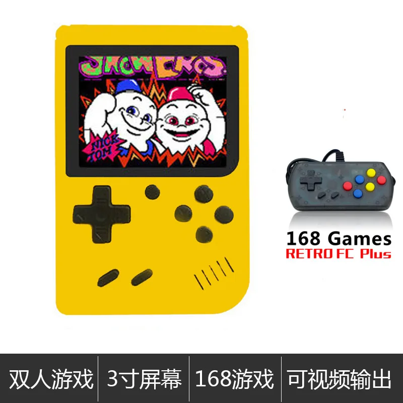 Ретро портативная мини портативная игровая консоль 8-Bit 3,0 в цвете ЖК-экран Встроенный 168 игр ребенок видео Ручной игровой плеер на ТВ - Цвет: Розовое золото
