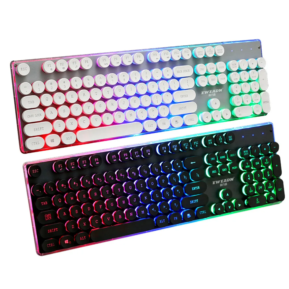 Vococal 108 Ключи светодиодный Проводная игровая клавиатура с подсветкой Клавиша