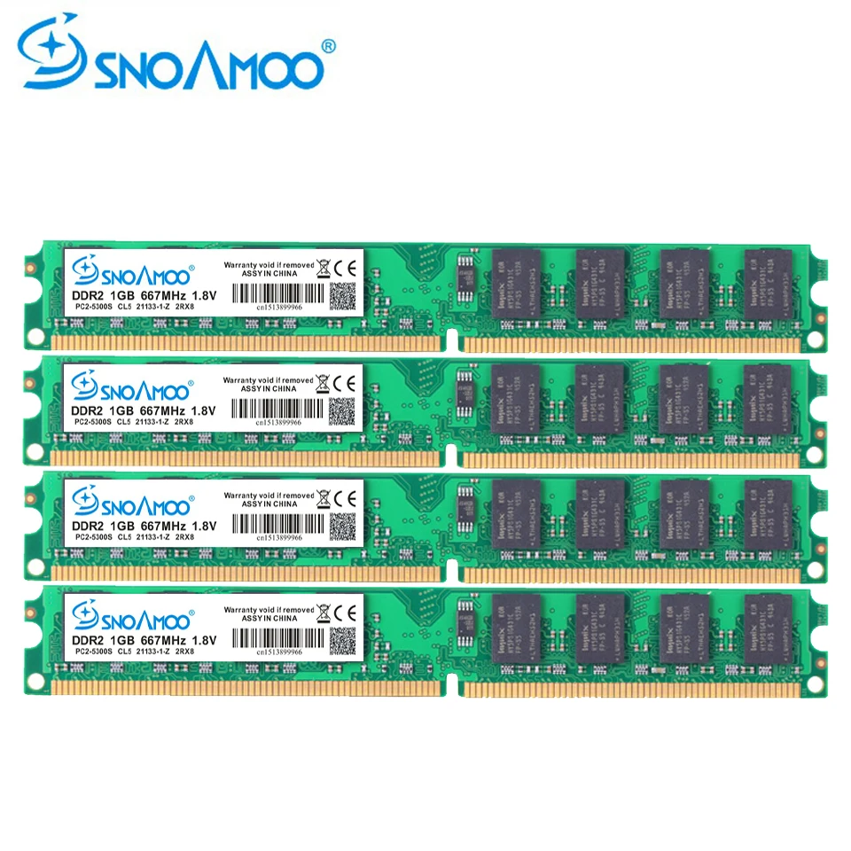 Настольный ПК SNOAMOO RAMs DDR2 2 Гб (2x1 ГБ) ОЗУ 667 МГц 800 PC2-6400S 240-контактный 1 8 В DIMM для