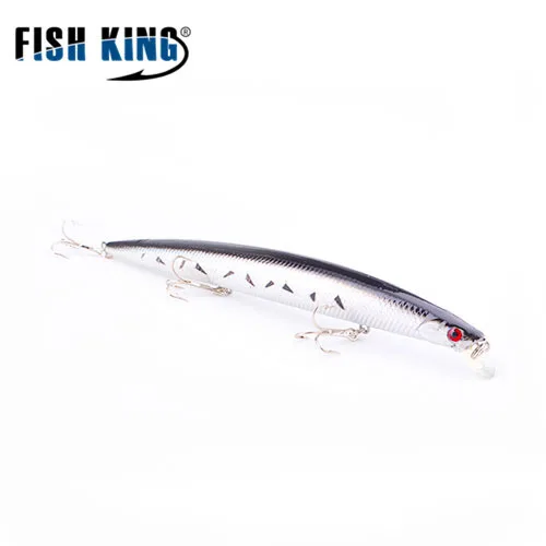 FISH KING 1 шт. гольян 23,7 г 18 мм 0-1,5 м глубина воблер гольян рыболовные приманки острые Крючки плавающая приманка жесткая наживка; рыболовный воблер - Цвет: FK180-009