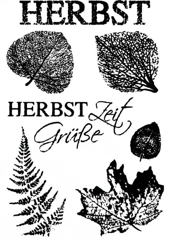 Осенние листья прозрачные штампы для скрапбукинга бумажная поделка прозрачный