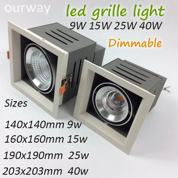 

Trailing Edge Leading Edge Compatible Grille Llamp 9W 15W 25W 40W Uniuque High Quality No Glare Tilt Ceiling Light