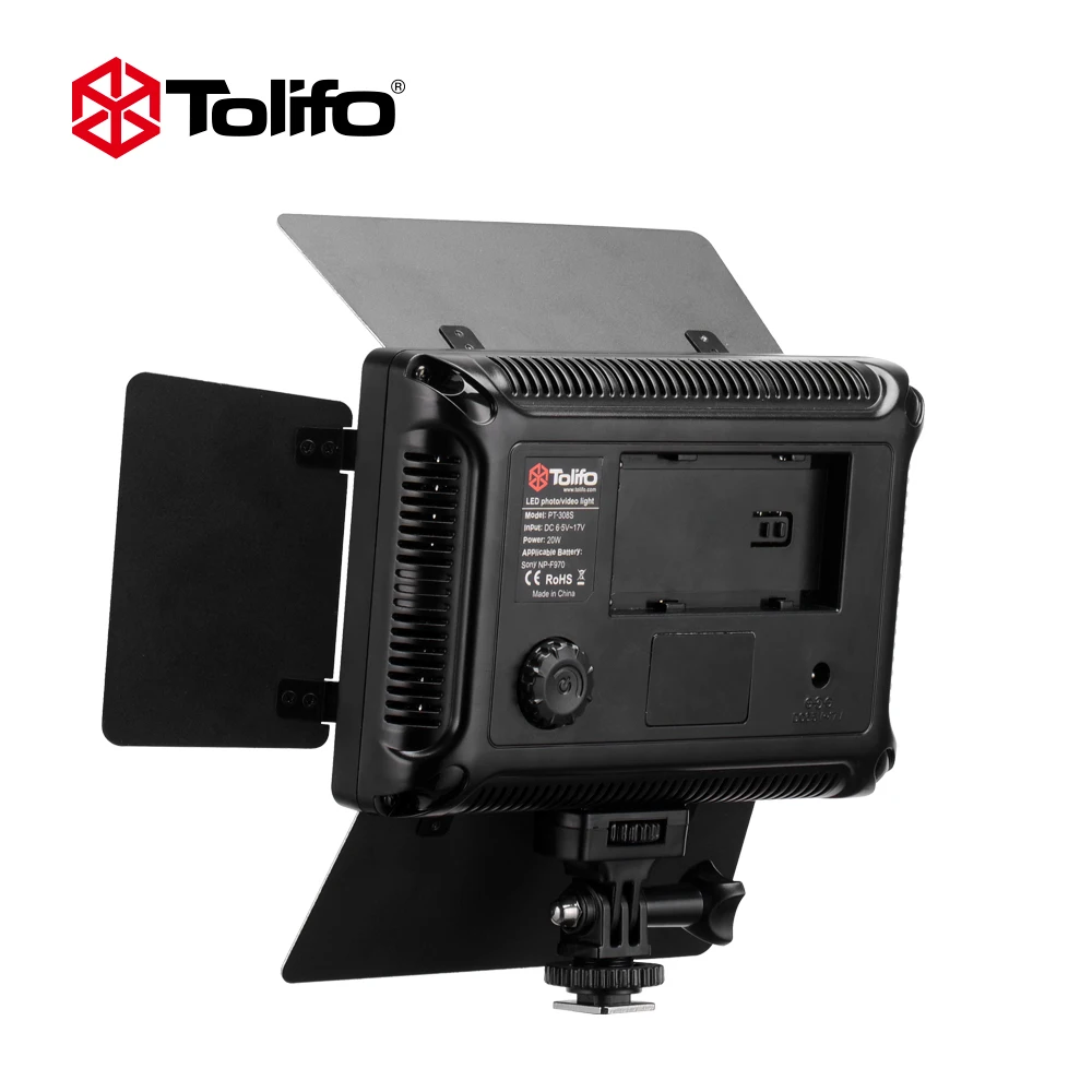 Tolifo Pt-308S II 20w 308 LEDs Portable Mini Size 5600K Video Light Panel with LED Display 2.4G Wireless Remote Control for DSLR |