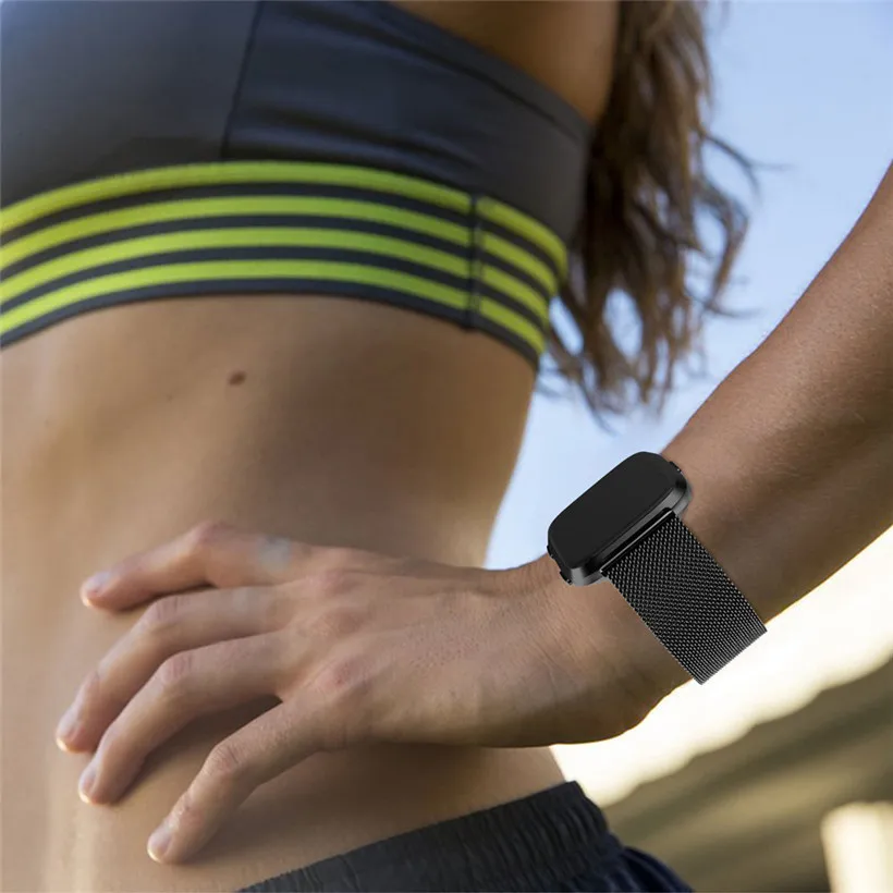 Сменный ремешок для часов из нержавеющей стали высокого качества Fitbit Versa Прямая