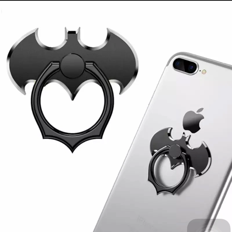 Роскошные Бэтмен Алюминий Металл Универсальный палец кольцо смартфон мобильный
