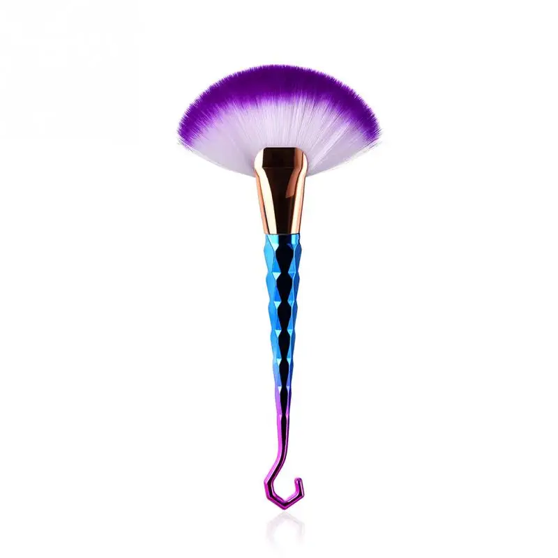 1/7/10Pcs Soft Professional Fan Shape Makeup Brushes Set Drill Hook Colorful Foundation Eyeshadow Eyeliner Brush | Красота и здоровье