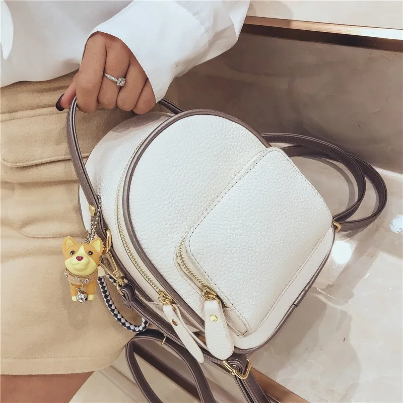 White small Yuhua, новые женские маленькие рюкзаки, модные повседневные Рюкзаки, трендовая Наплечная Сумка, Корейская версия женской сумки через плечо - Цвет: White small