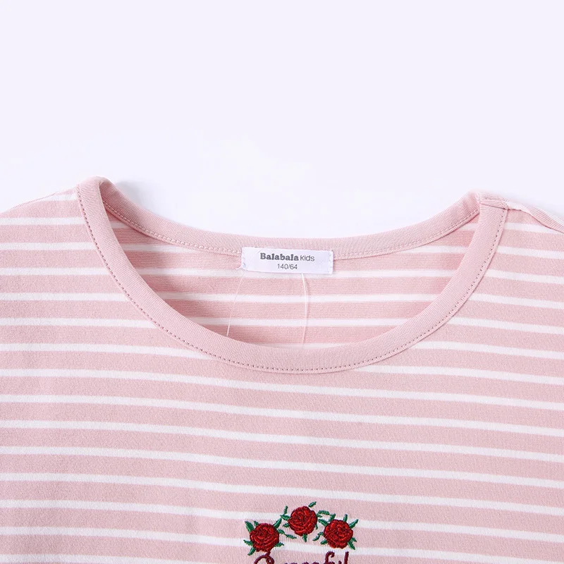 Balabala/Одежда для девочек Весенняя футболка с длинным рукавом roupas/Толстовка